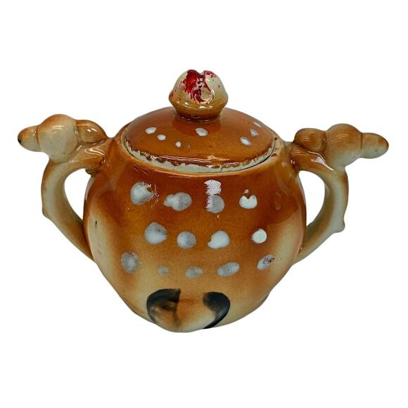Vintage Rudolph the Red Nose Reindeer Tea Pot Pitcher Sugar Bowl Creamer MCM - Picture 5 of 7